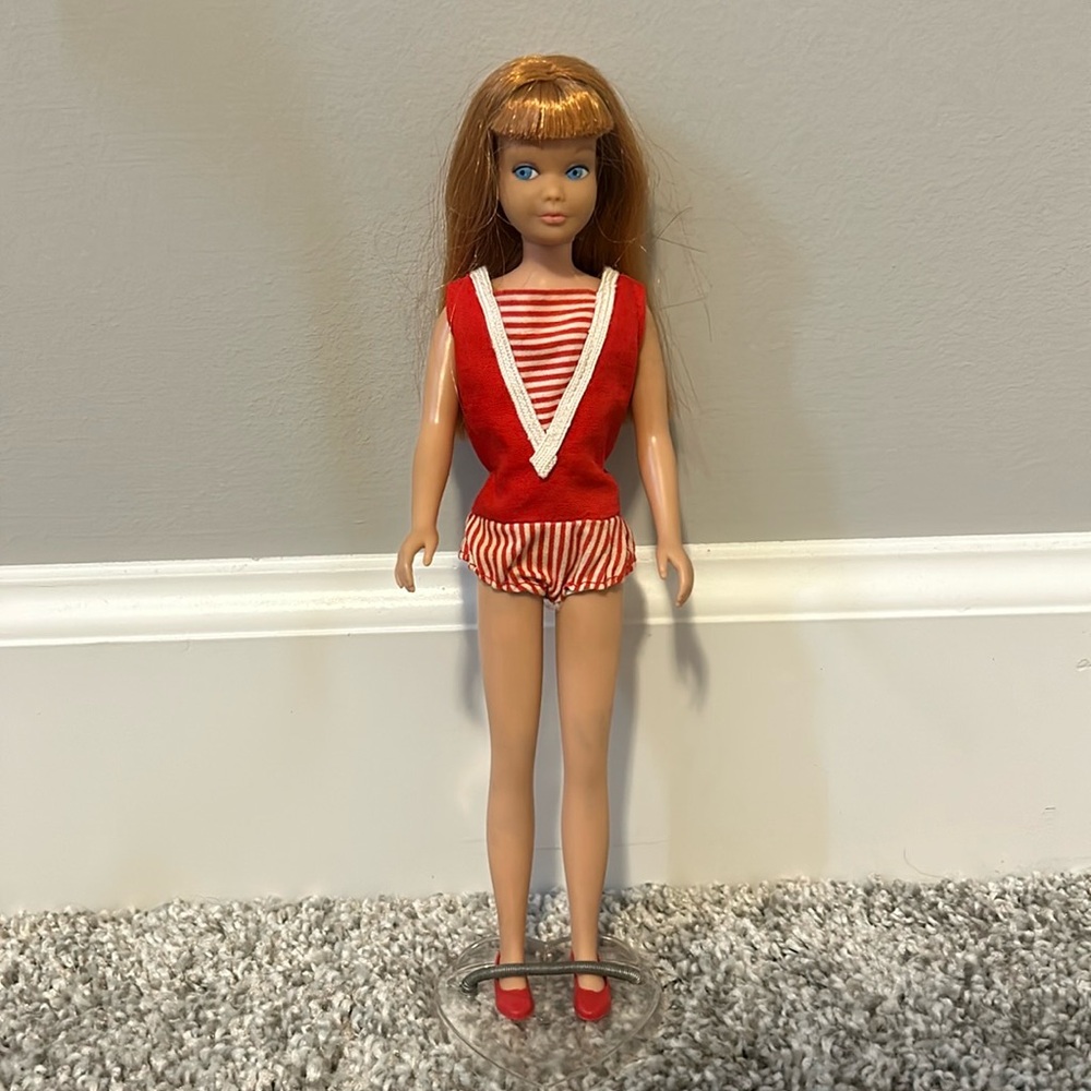 Vintage 1963 Skipper Straight Leg, Blonde Hair